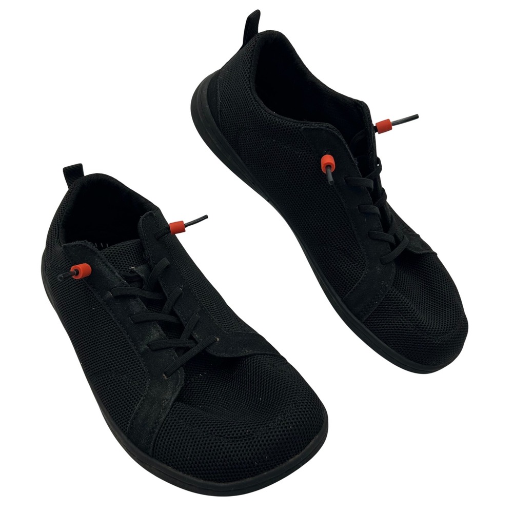 Pulltop BareFoot Mens Sneakers Sz 40 Black Orange Mesh Lightweight Walking
